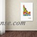 Trademark Fine Art "Idaho State Map-1" Canvas Art by Marlene Watson   556013211